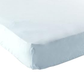 Luvable Friends Fitted Bassinet Sheet Blue: Baby