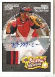 2008 Upper Deck Heroes Patch Autograph #10 Brian McCann - Atlanta Braves (Autographed Card - Piece of Authentic Game Used Jersey -Serial #'d to 25) (Baseball Cards)