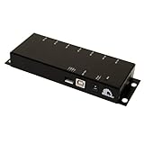 CoolGear Metal 7-Port USB 2.0 Powered Slim Hub for PC-MAC with Power Adapter