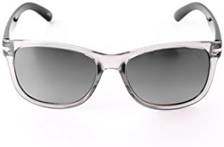 SAFARI Eyewear Adult Micah Wayfarer 55 17-141 Clear and Black Metallic Slate