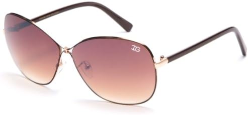 Women's Oversized Crossed Design Sunglasses by IG in Gold/Brown