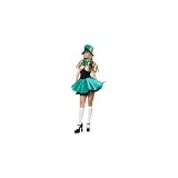 3Pc Tea Party Hostess Costume Include Hat, Cape And Dress (Green;Large)