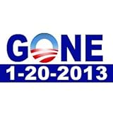 Anti Obama "GONE" 1-20-2013 1-20-13 MAGNETIC bumper sticker decal