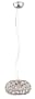 Eglo 89062A Rebell, Brushed Aluminum/Crystal Foil, 1-Light Pendant Light Fixture
