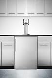 6.4 cu. ft. Capacity Beer Dispenser With Stainless Steel Door Triple Tap System Automatic Defrost Adjustable Thermostat Casters & Top Guard