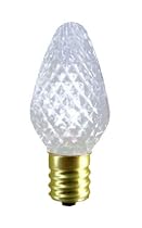 White LED C7 Replacement Light Bulb / Candelabra Base L.E.D. / .96 Watt Holiday and Christmas Lighting Replacements
