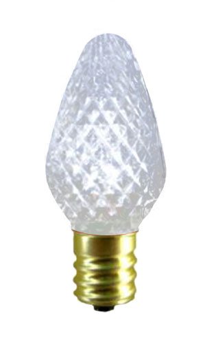 White LED C7 Replacement Light Bulb / Candelabra Base L.E.D. / .96 Watt Holiday and Christmas Lighting Replacements