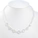 EXP Handmade Faceted Crystal Necklace With Silver Beads