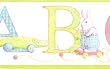 Pastel Alphabet Toys A-Z Wallpaper Border