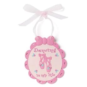 Girls Ballet Door Hanger in Soft Pink Design by Girls Bedding