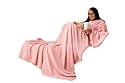 Gift House Int Snug Rug Blankets with Sleeves, Adults, Pink