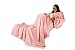 Gift House Int Snug Rug Blankets with Sleeves, Adults, Pink
