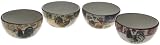 Certified International Lille Rooster 5-1/2-Inch Ice Cream Bowl, Assorted Designs, Set of 4