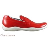 Prada Sport Men's Red Spazzolato Sneakers