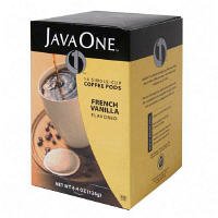 Java Trade Coffee Pods, French Vanilla, Single Cup, 14/Box