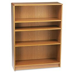 4 Shelf Bookcase - Medium Oak by United Stationers
