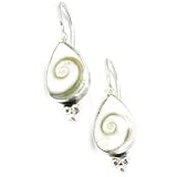 Silver loops “Sainte Lucie” white.