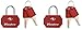 Master Lock Padlock, Keyed TSA-Accepted Luggage Lock, 1-1/4 in. Wide, Assorted Colors, 4681TBLR (Pack of 2)
