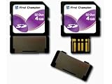 4 GB (SDHC) Memory Card with USB 2.0 Connector by First Champion