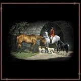 Fox Hunt SHOWER CURTAIN equestrian Bathroom decor bath