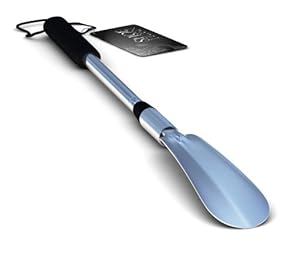 PROFESSIONAL Long Handled Metal Shoe Horn - Personally Adjustable 16