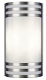 31TqtmoD%2BgL. SL160  American Fluorescent TRS213SNEC Trillium Wall Sconce, Triple Metal Band, Satin Nickel Finish