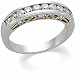 14K Two Tone Gold Diamond Bridal Anniversary Band Ring (0.50 ctw, G-H, SI1)
