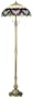 Blue Leaf Tiffany-Style Floor Lamp