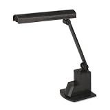 Fluorescent Desk Lamp With Folding Shade, 15-1/2 High, Black