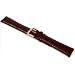 Brown Leather Crocodile Grain Watch Band Long 19mm