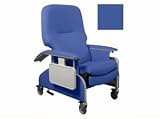 Deluxe Clinical Care Recliner with Drop Arms, 1 EA, Silvertex Marine Blue