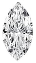 Certified Diamond (Marquise, Fair cut, 0.50 carats, E color, VS2 clarity)