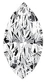 Certified Diamond (Marquise, Good cut, 0.39 carats, D color, SI1 clarity)