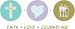 Faith Love Counseling Dark Maternity Tee