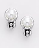 Fresh by Honora Sterling Silver White Cultured Button Pearl Earrings