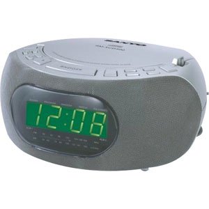 SANYO CLOCK RADIO WITH CD - AM FM STEREO RADIO WITH DUAL ALARM. 120V 240V USE... by Sanyo