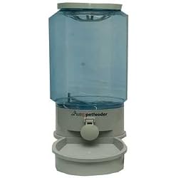 Auto Pet Feeder-Holds 20 Pounds of Food-Large (Light Grey) (10"H x 26"W x 10"D)