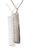 Solid Silver Hairdressers Comb Pendant & Silver Chain.