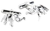Sterling Silver Elephant Cufflinks with Presentation Box
