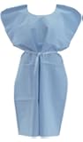Medline NON24243 Disposable Patient Gowns, Large, Purple (Case of 50)