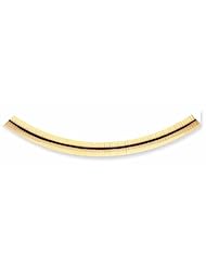 14K Gold 10mm Domed Omega Necklace 16 Inches