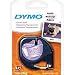 DYMO Labeling Tape, LetraTag Labelers, Plastic, 1/2"x13', Black on Clear