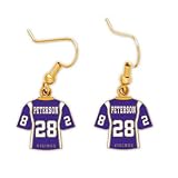Minnesota Vikings Earrings w/Jewelry Card - Adrian Peterson