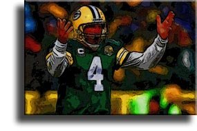 Completely Handpainted American Football Sport Painting, Custom Order FL2634, Oil on Canvas, with Option to Paint Jerry, Brett & Co. from Any Other Favorite Photograph or Picture, Unframed, Size 18