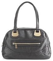 Michael Kors Saratoga Large Black Leather Satchel
