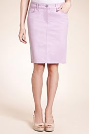 Cotton Rich 5 Pockets Denim Pencil Skirt