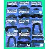 12 Fake Moustaches - Assorted Shapes and Sizes! Costume Fun Mustache