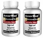 Sage Leaf Extract by AmerMed, 90 capsules (2 BOTTLES)