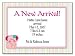 Pink Elephant Baby Birth Announcements