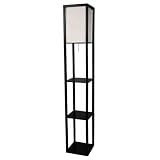 Home Design Etagere Floor Lamp (Black)